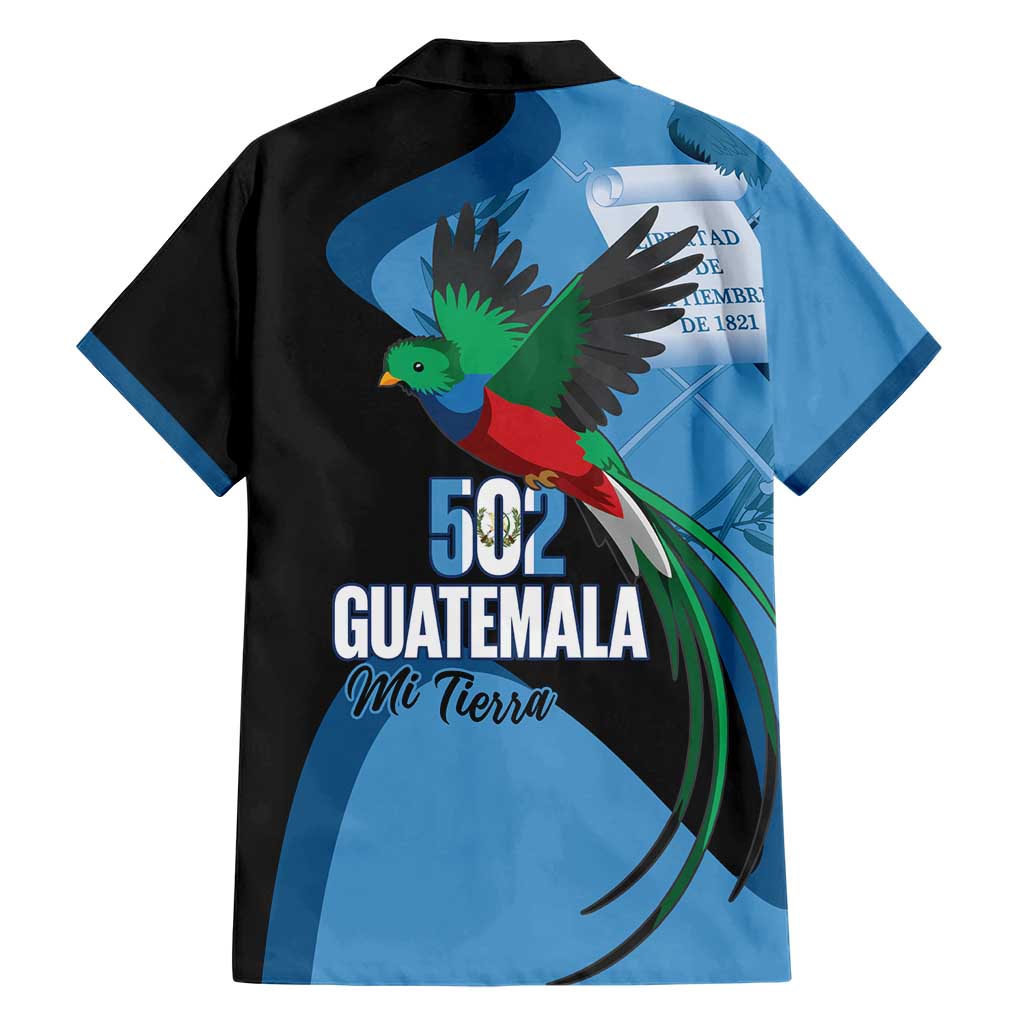 Guatemala Independence Day Family Matching Short Sleeve Bodycon Dress and Hawaiian Shirt 502 Mi Tierra Resplendent Quetzal - Wonder Print Shop