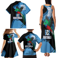 Guatemala Independence Day Family Matching Tank Maxi Dress and Hawaiian Shirt 502 Mi Tierra Resplendent Quetzal - Wonder Print Shop