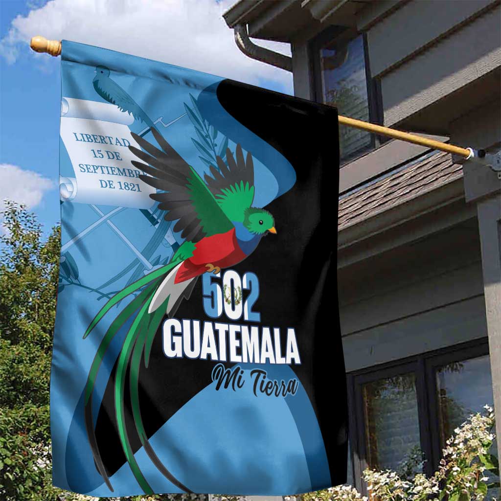 Guatemala Independence Day Garden Flag 502 Mi Tierra Resplendent Quetzal - Wonder Print Shop