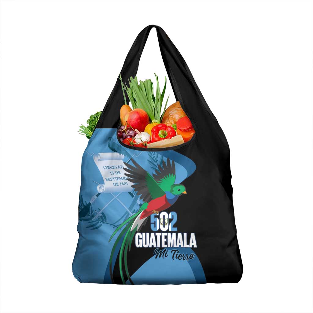 Guatemala Independence Day Grocery Bag 502 Mi Tierra Resplendent Quetzal - Wonder Print Shop
