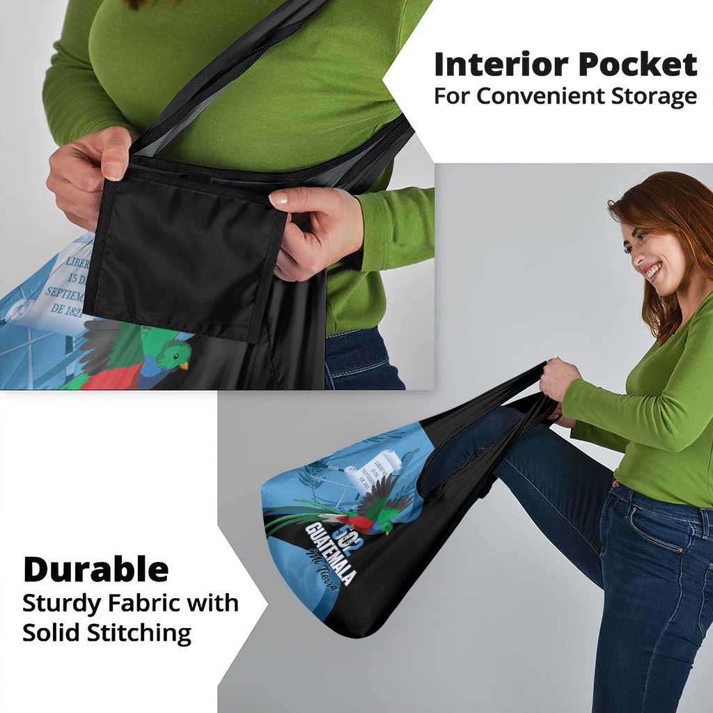 Guatemala Independence Day Grocery Bag 502 Mi Tierra Resplendent Quetzal - Wonder Print Shop