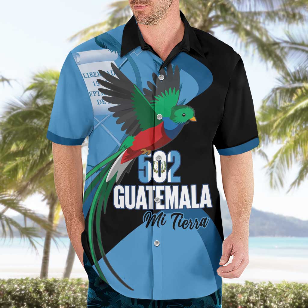 Guatemala Independence Day Hawaiian Shirt 502 Mi Tierra Resplendent Quetzal - Wonder Print Shop