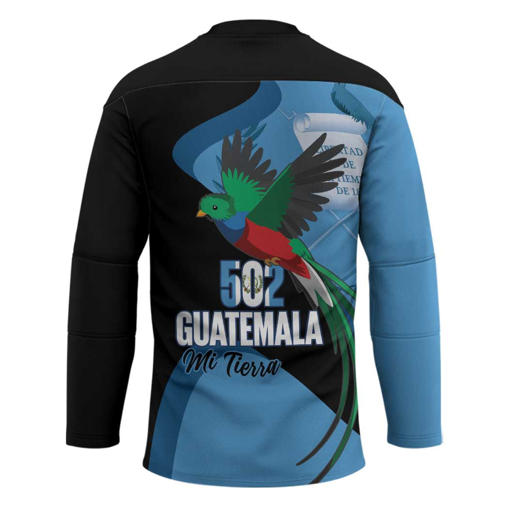 Guatemala Independence Day Hockey Jersey 502 Mi Tierra Resplendent Quetzal - Wonder Print Shop