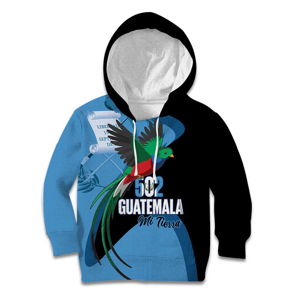 Guatemala Independence Day Kid Hoodie 502 Mi Tierra Resplendent Quetzal - Wonder Print Shop