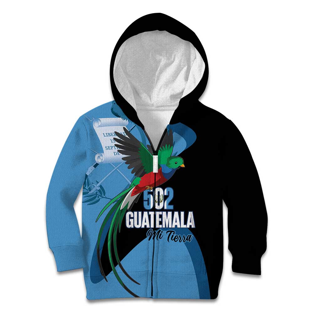Guatemala Independence Day Kid Hoodie 502 Mi Tierra Resplendent Quetzal - Wonder Print Shop