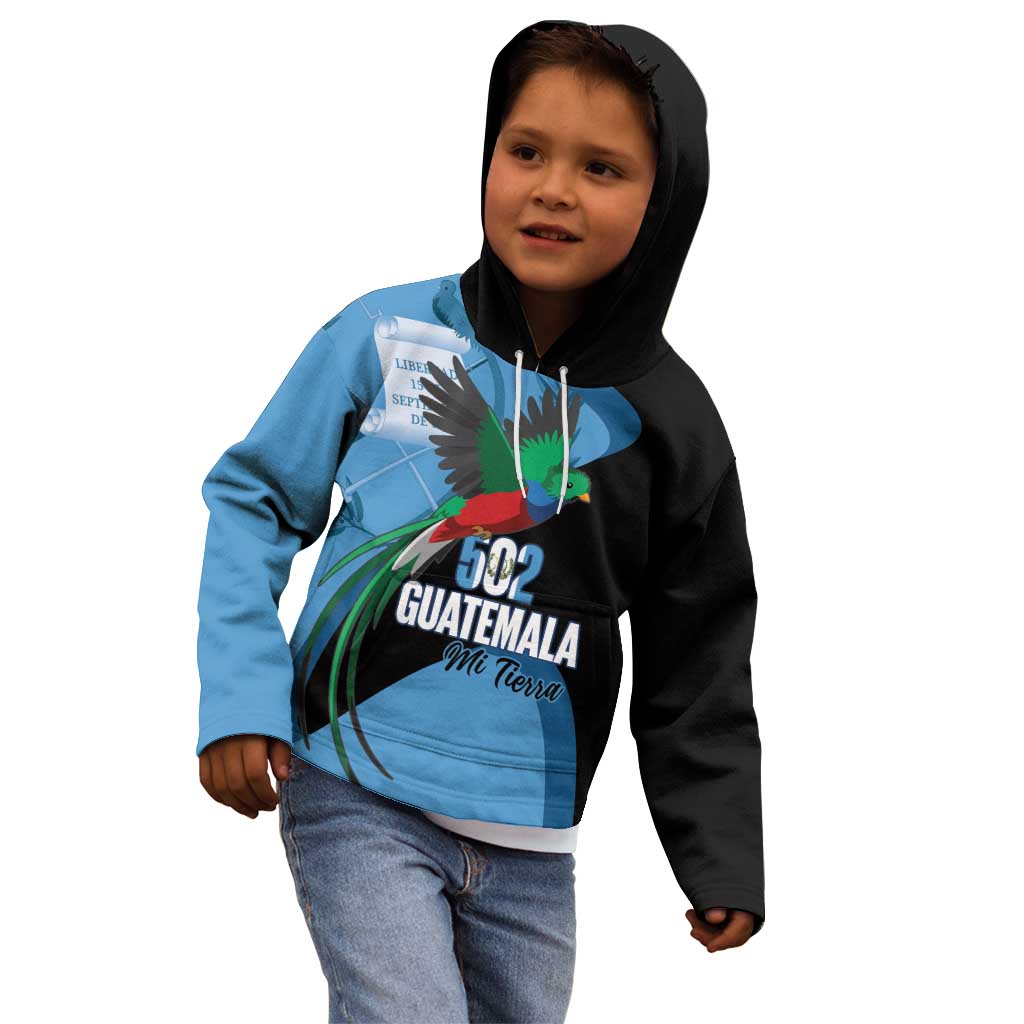 Guatemala Independence Day Kid Hoodie 502 Mi Tierra Resplendent Quetzal - Wonder Print Shop
