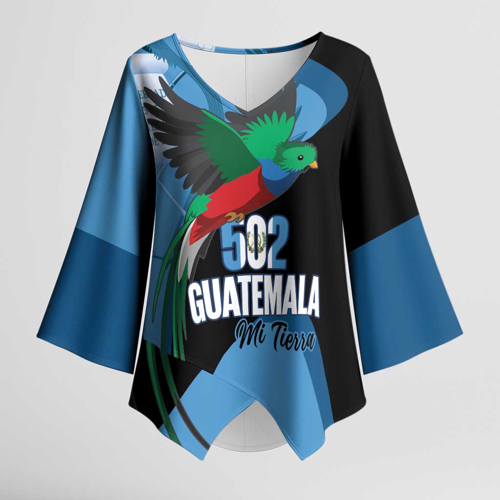 Guatemala Independence Day Kimono Sleeve Blouse 502 Mi Tierra Resplendent Quetzal - Wonder Print Shop