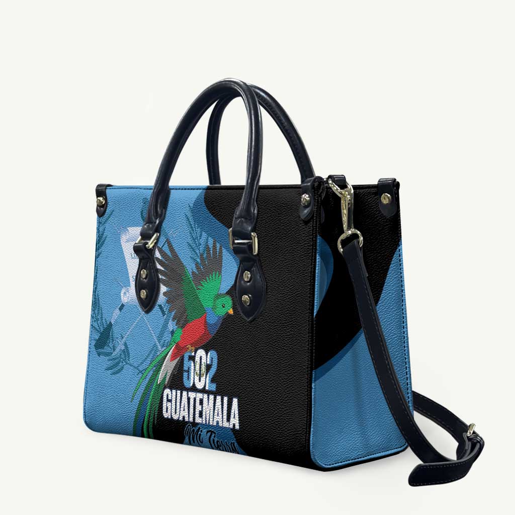 Guatemala Independence Day Leather Bag 502 Mi Tierra Resplendent Quetzal - Wonder Print Shop
