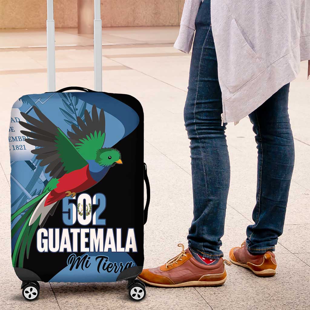 Guatemala Independence Day Luggage Cover 502 Mi Tierra Resplendent Quetzal - Wonder Print Shop