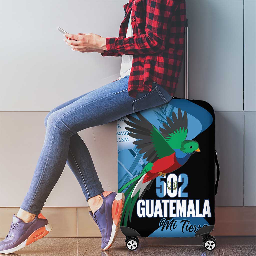 Guatemala Independence Day Luggage Cover 502 Mi Tierra Resplendent Quetzal - Wonder Print Shop