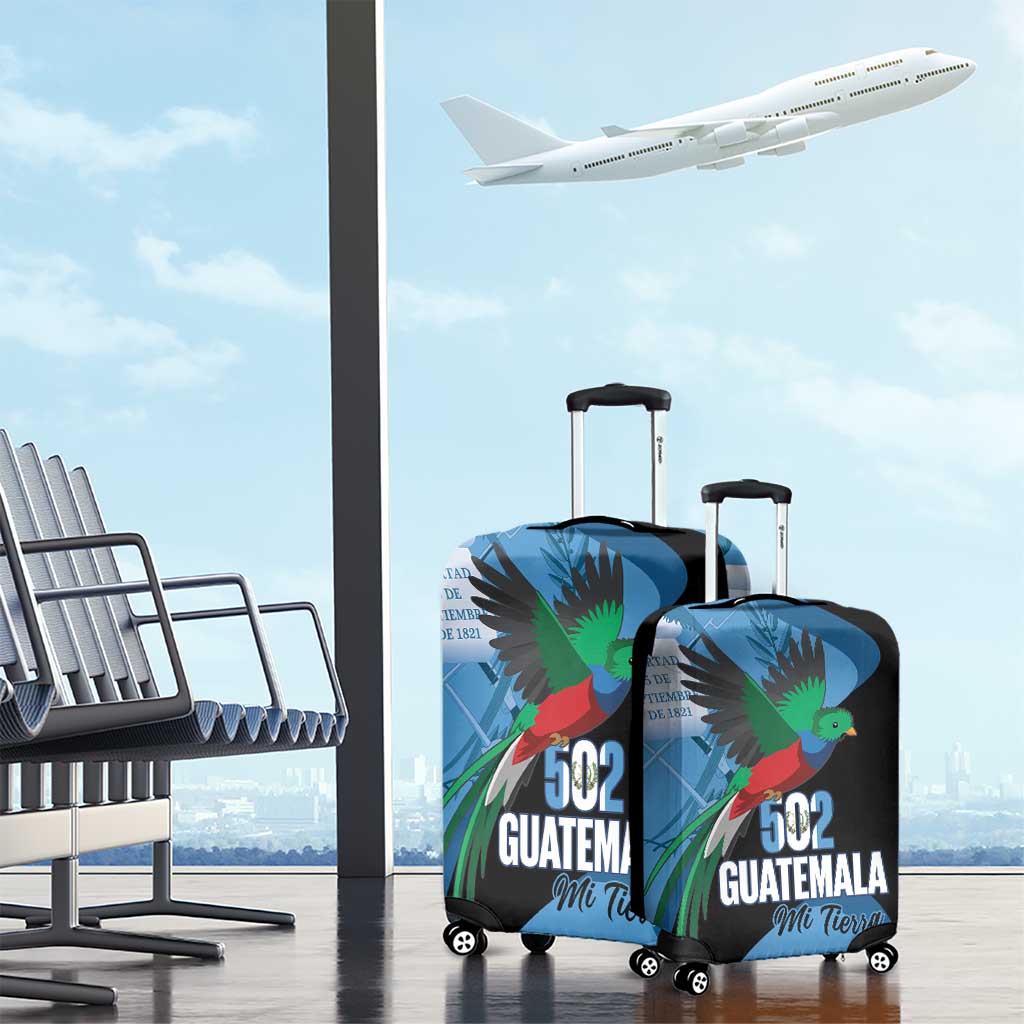 Guatemala Independence Day Luggage Cover 502 Mi Tierra Resplendent Quetzal - Wonder Print Shop