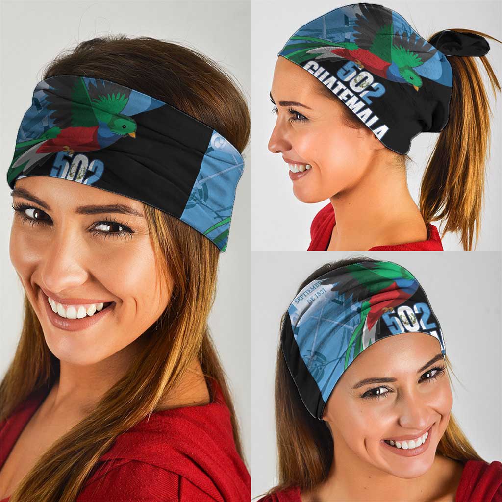 Guatemala Independence Day Neck Gaiter 502 Mi Tierra Resplendent Quetzal - Wonder Print Shop