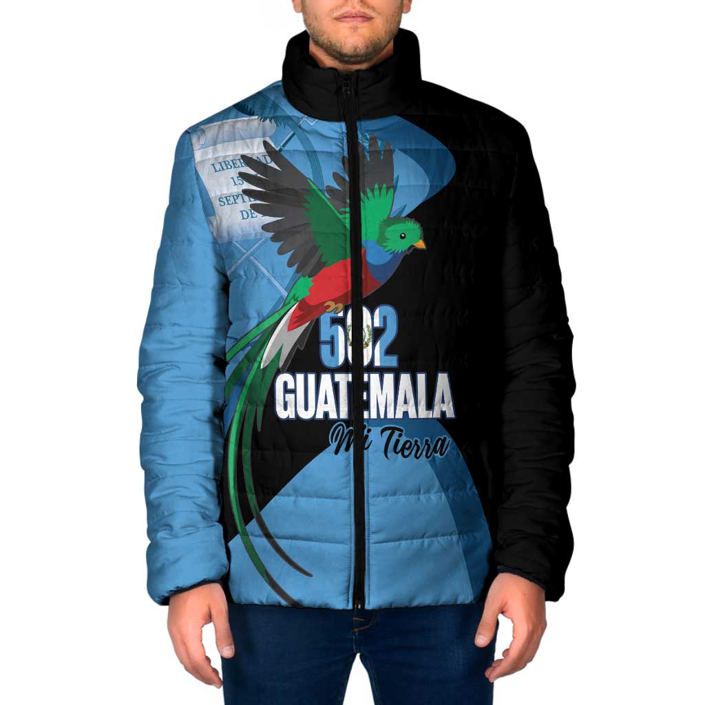 Guatemala Independence Day Padded Jacket 502 Mi Tierra Resplendent Quetzal - Wonder Print Shop