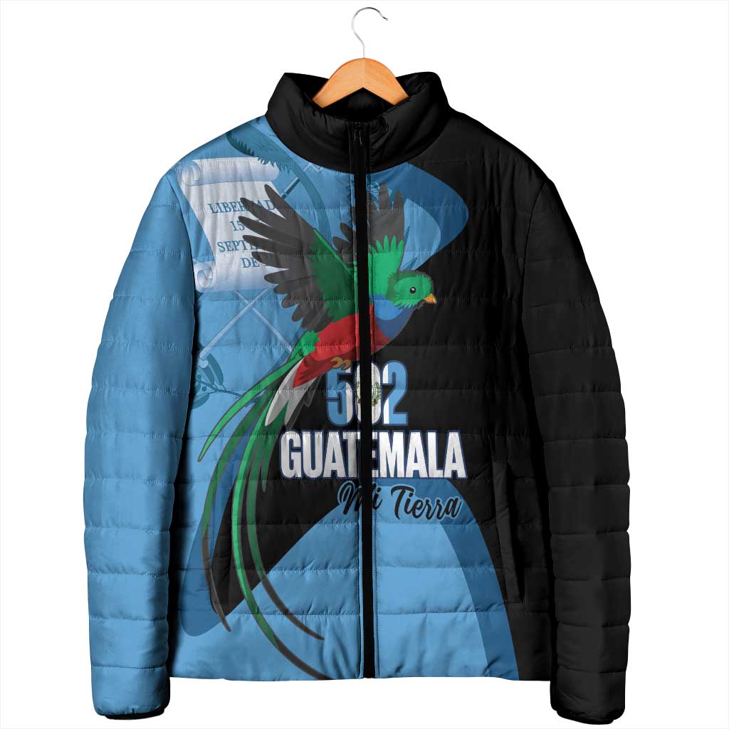 Guatemala Independence Day Padded Jacket 502 Mi Tierra Resplendent Quetzal - Wonder Print Shop