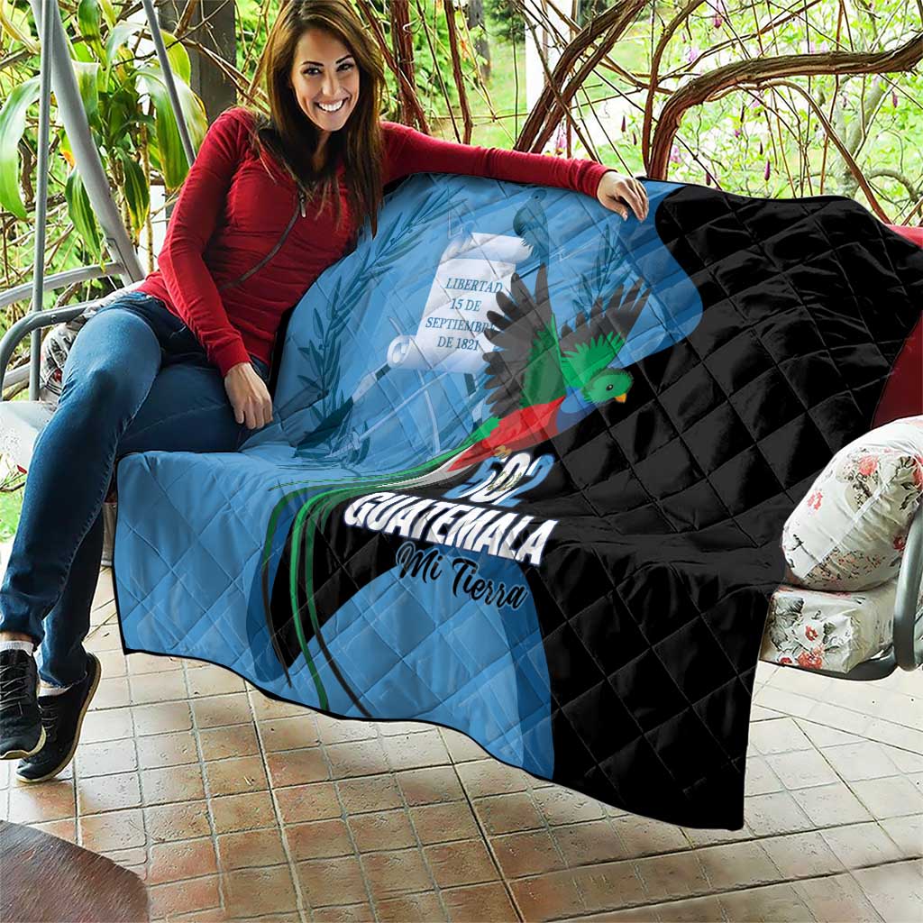 Guatemala Independence Day Quilt 502 Mi Tierra Resplendent Quetzal - Wonder Print Shop