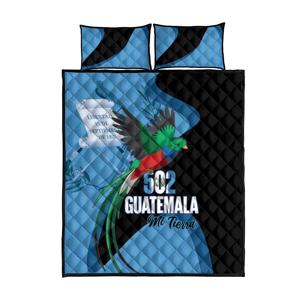 Guatemala Independence Day Quilt Bed Set 502 Mi Tierra Resplendent Quetzal - Wonder Print Shop