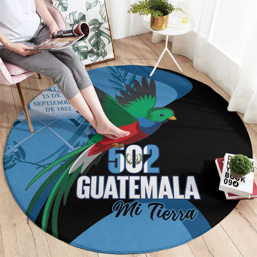 Guatemala Independence Day Round Carpet 502 Mi Tierra Resplendent Quetzal - Wonder Print Shop