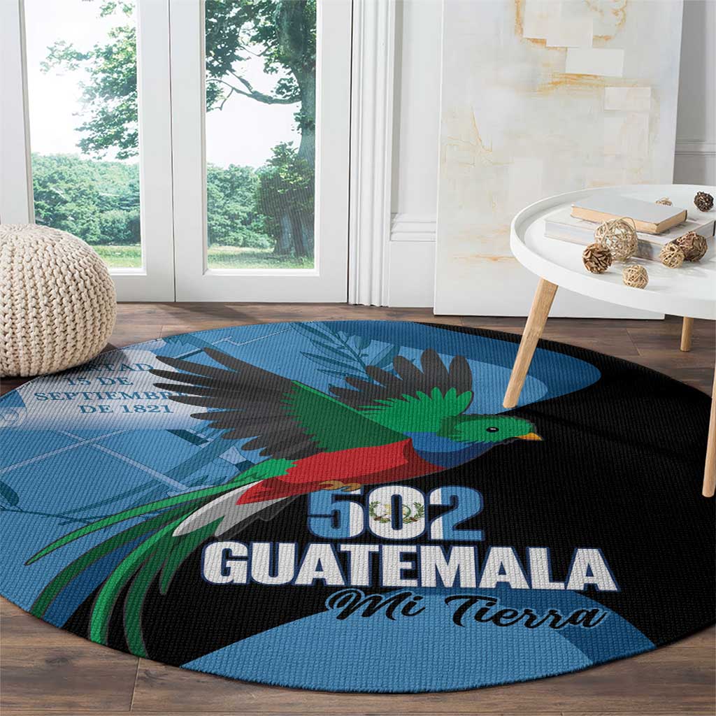 Guatemala Independence Day Round Carpet 502 Mi Tierra Resplendent Quetzal - Wonder Print Shop