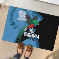 Guatemala Independence Day Rubber Doormat 502 Mi Tierra Resplendent Quetzal - Wonder Print Shop