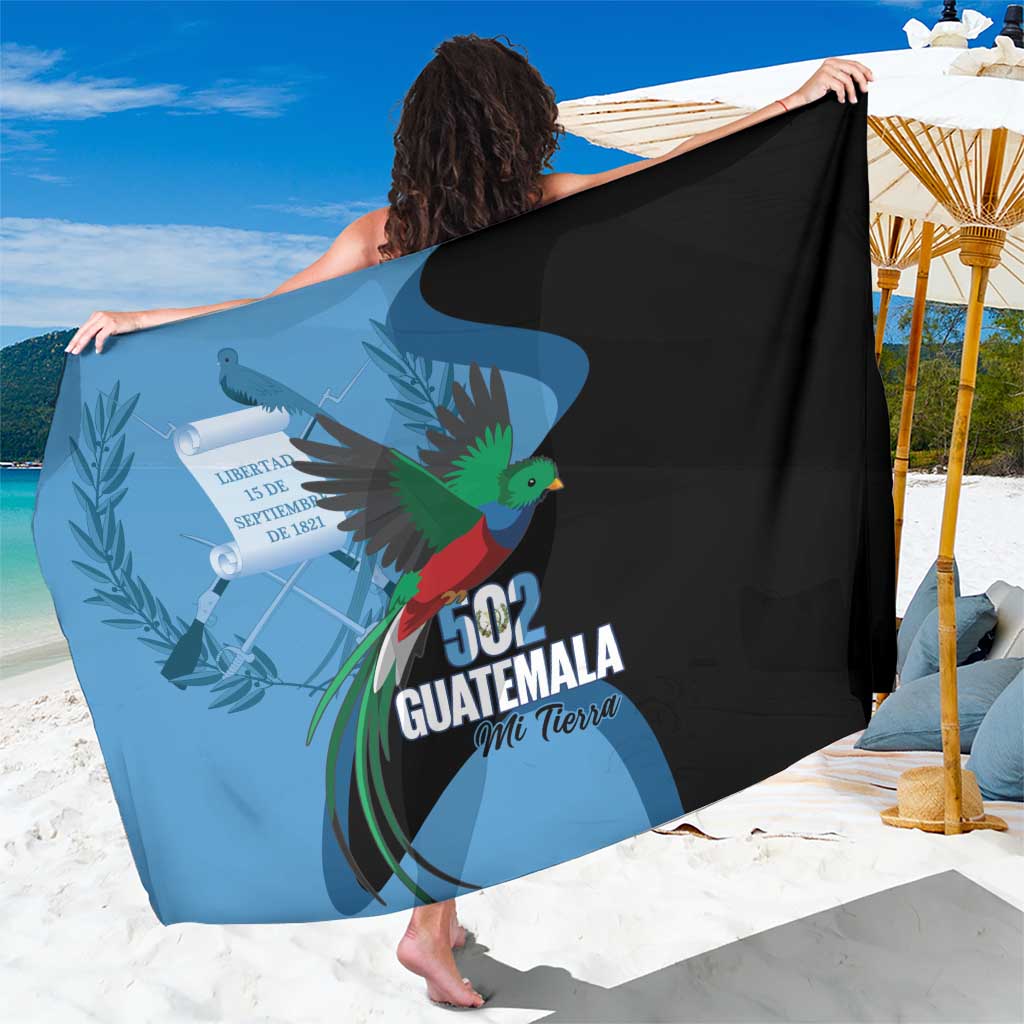 Guatemala Independence Day Sarong 502 Mi Tierra Resplendent Quetzal - Wonder Print Shop