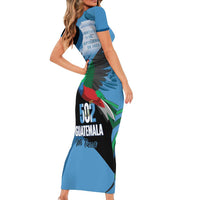 Guatemala Independence Day Short Sleeve Bodycon Dress 502 Mi Tierra Resplendent Quetzal - Wonder Print Shop
