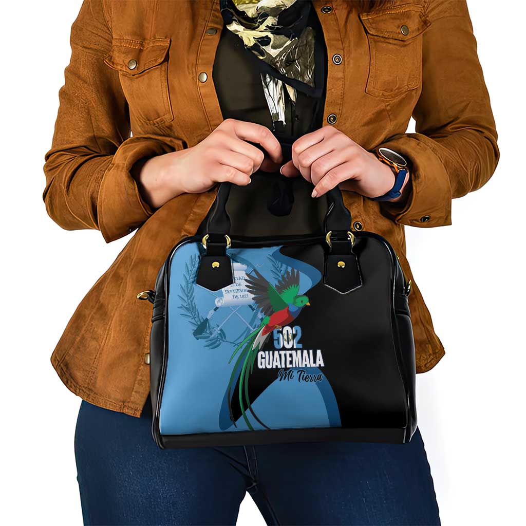 Guatemala Independence Day Shoulder Handbag 502 Mi Tierra Resplendent Quetzal - Wonder Print Shop