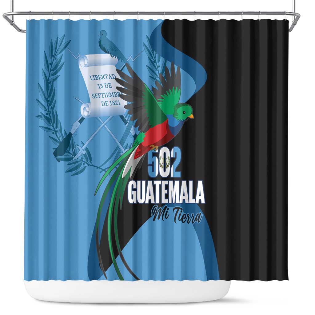 Guatemala Independence Day Shower Curtain 502 Mi Tierra Resplendent Quetzal - Wonder Print Shop