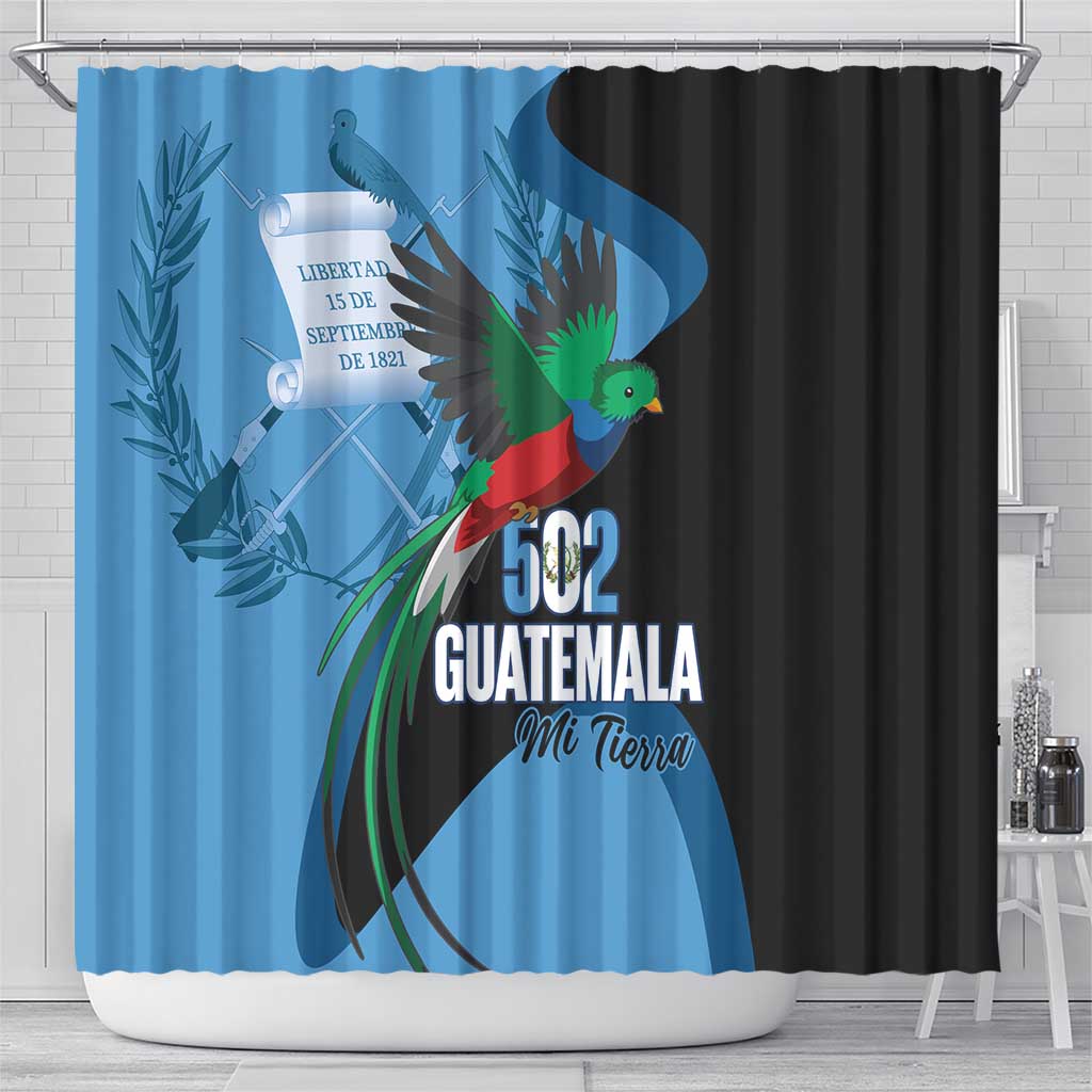 Guatemala Independence Day Shower Curtain 502 Mi Tierra Resplendent Quetzal - Wonder Print Shop
