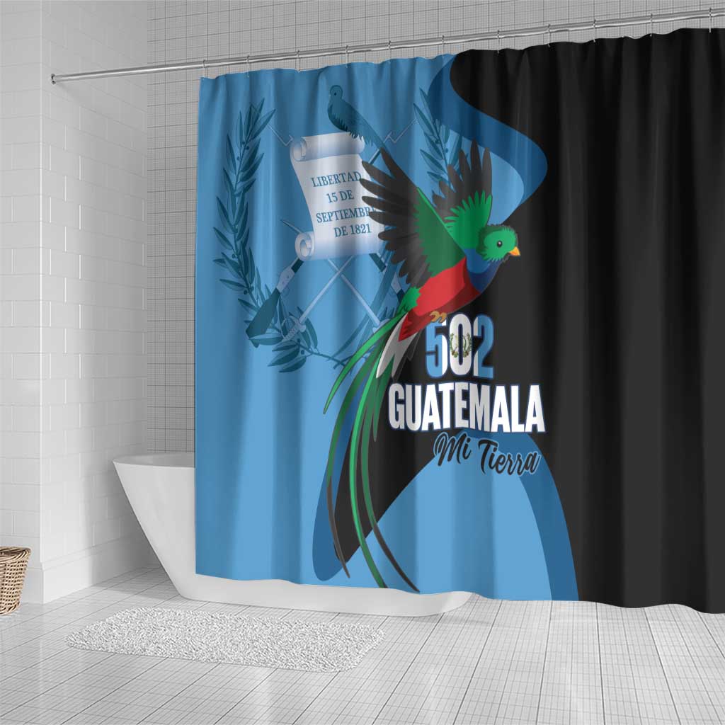 Guatemala Independence Day Shower Curtain 502 Mi Tierra Resplendent Quetzal - Wonder Print Shop