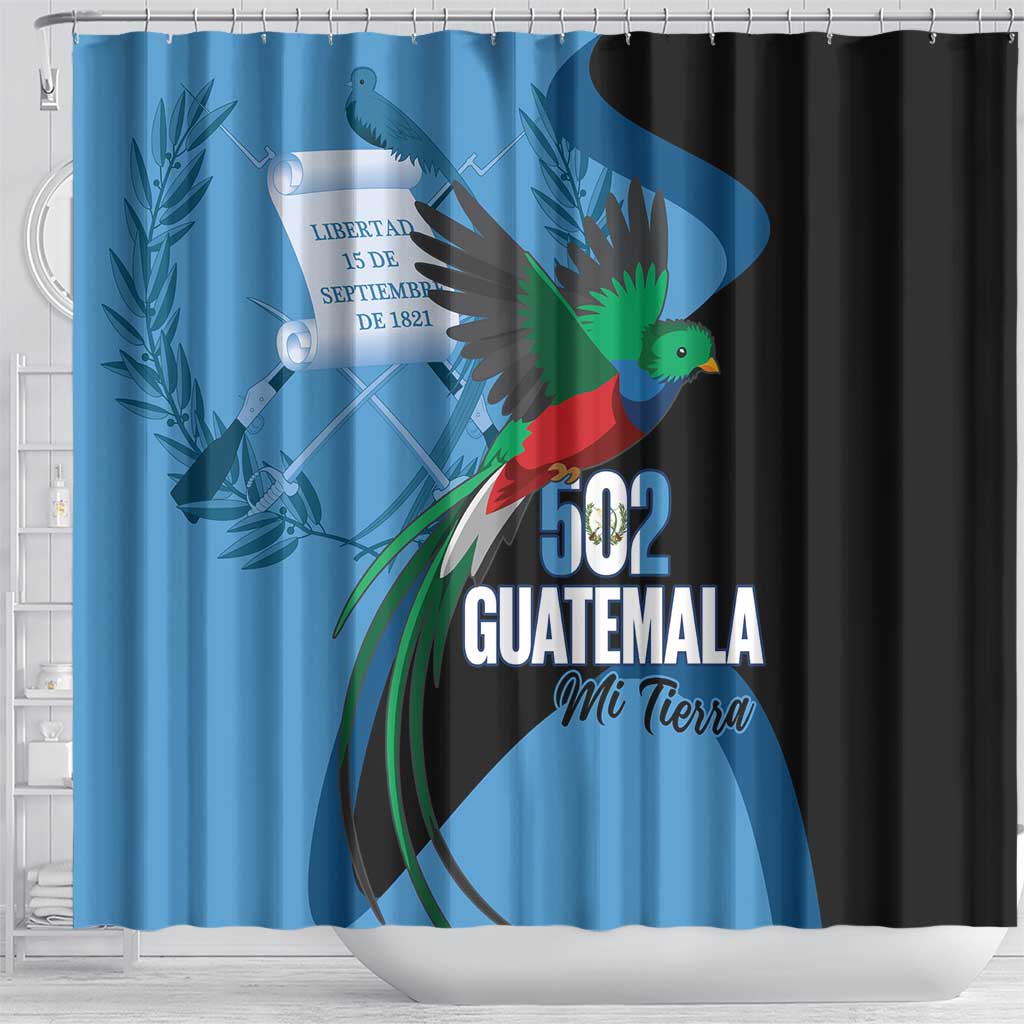 Guatemala Independence Day Shower Curtain 502 Mi Tierra Resplendent Quetzal - Wonder Print Shop