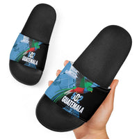 Guatemala Independence Day Slide Sandals 502 Mi Tierra Resplendent Quetzal - Wonder Print Shop