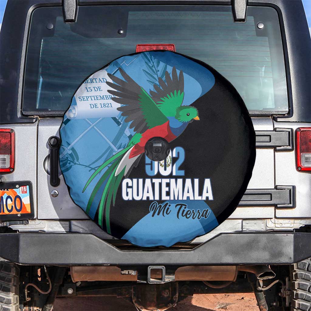 Guatemala Independence Day Spare Tire Cover 502 Mi Tierra Resplendent Quetzal - Wonder Print Shop