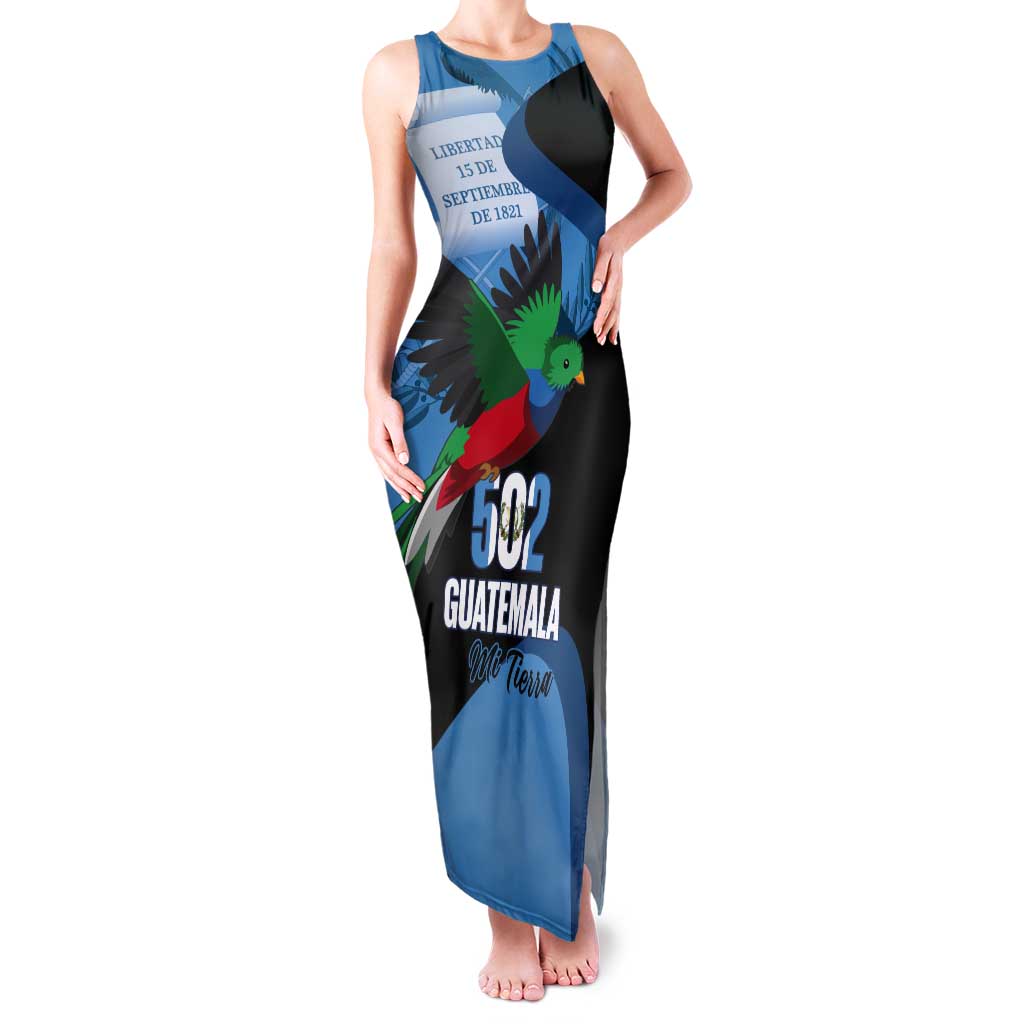 Guatemala Independence Day Tank Maxi Dress 502 Mi Tierra Resplendent Quetzal - Wonder Print Shop