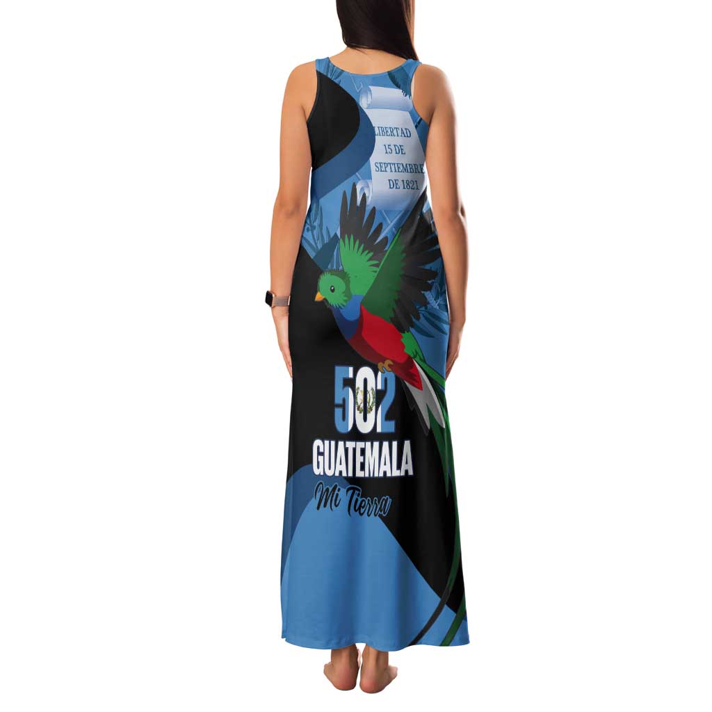 Guatemala Independence Day Tank Maxi Dress 502 Mi Tierra Resplendent Quetzal - Wonder Print Shop