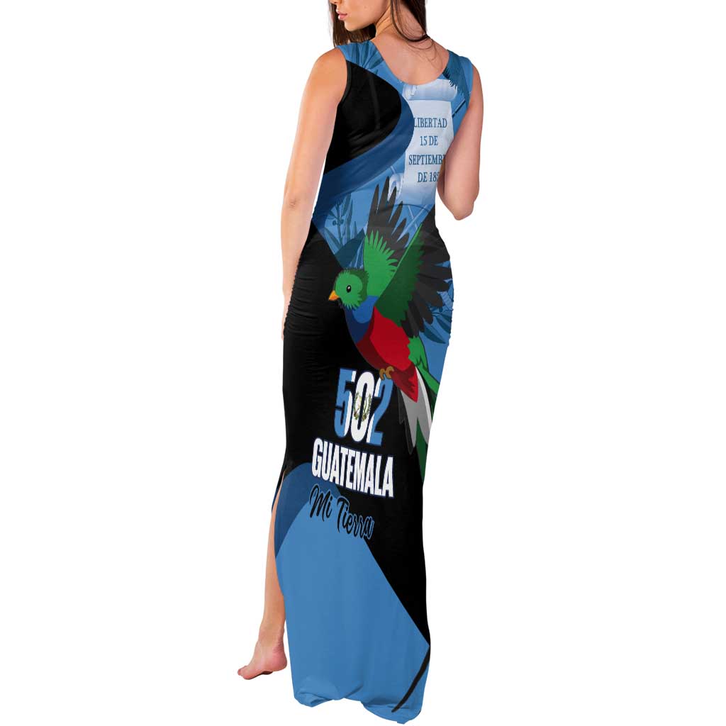 Guatemala Independence Day Tank Maxi Dress 502 Mi Tierra Resplendent Quetzal - Wonder Print Shop