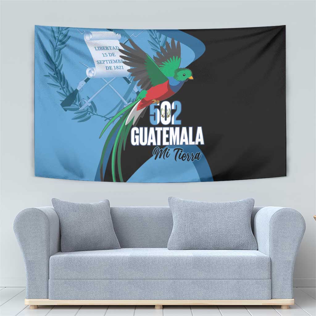 Guatemala Independence Day Tapestry 502 Mi Tierra Resplendent Quetzal - Wonder Print Shop