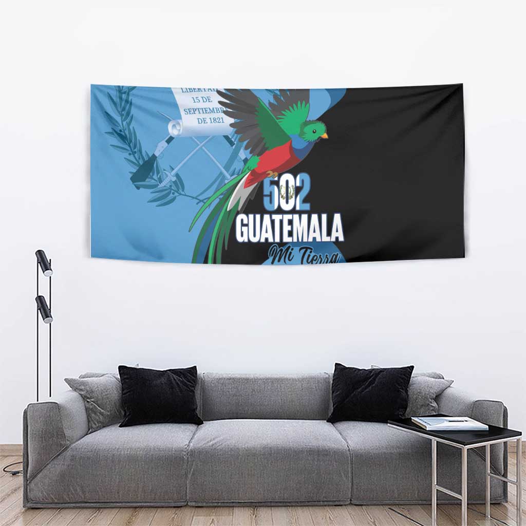 Guatemala Independence Day Tapestry 502 Mi Tierra Resplendent Quetzal - Wonder Print Shop