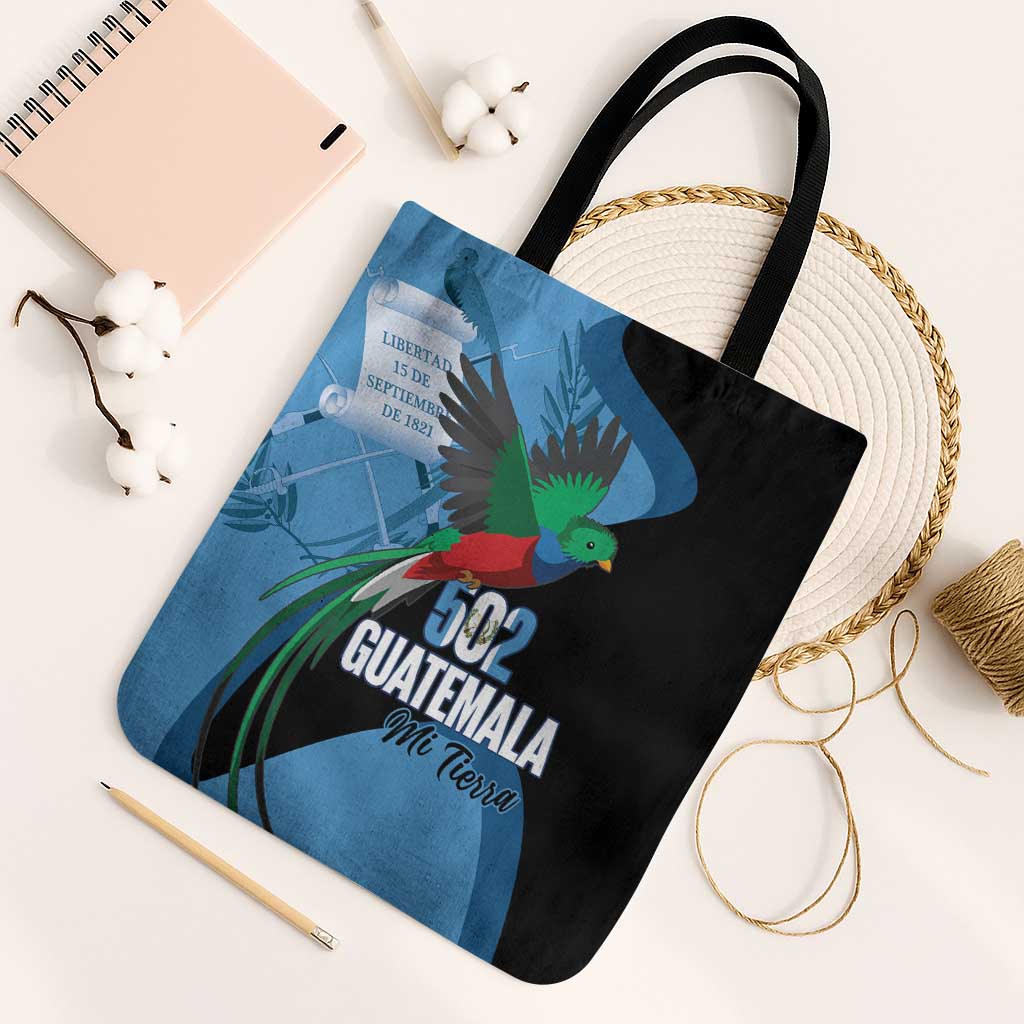 Guatemala Independence Day Tote Bag 502 Mi Tierra Resplendent Quetzal - Wonder Print Shop
