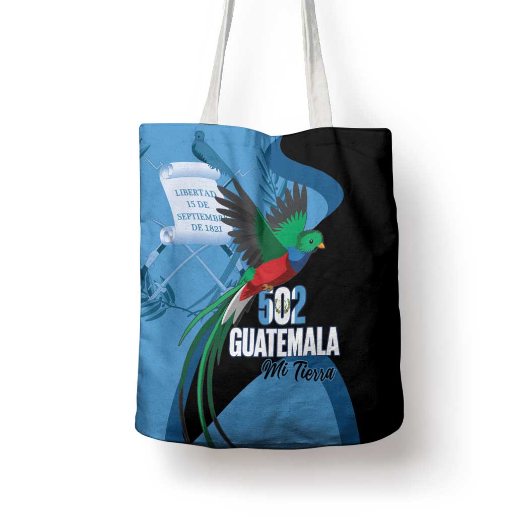 Guatemala Independence Day Tote Bag 502 Mi Tierra Resplendent Quetzal - Wonder Print Shop