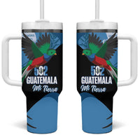 Guatemala Independence Day Tumbler With Handle 502 Mi Tierra Resplendent Quetzal - Wonder Print Shop