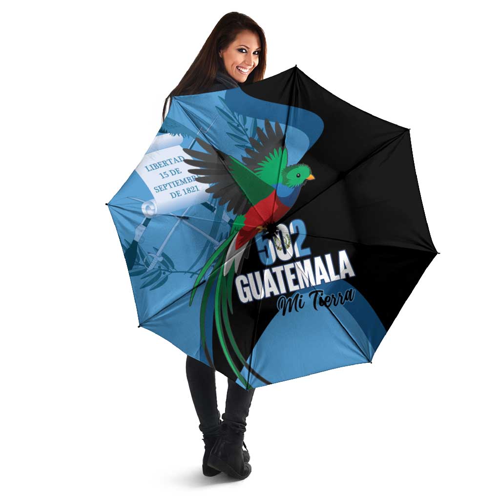 Guatemala Independence Day Umbrella 502 Mi Tierra Resplendent Quetzal - Wonder Print Shop