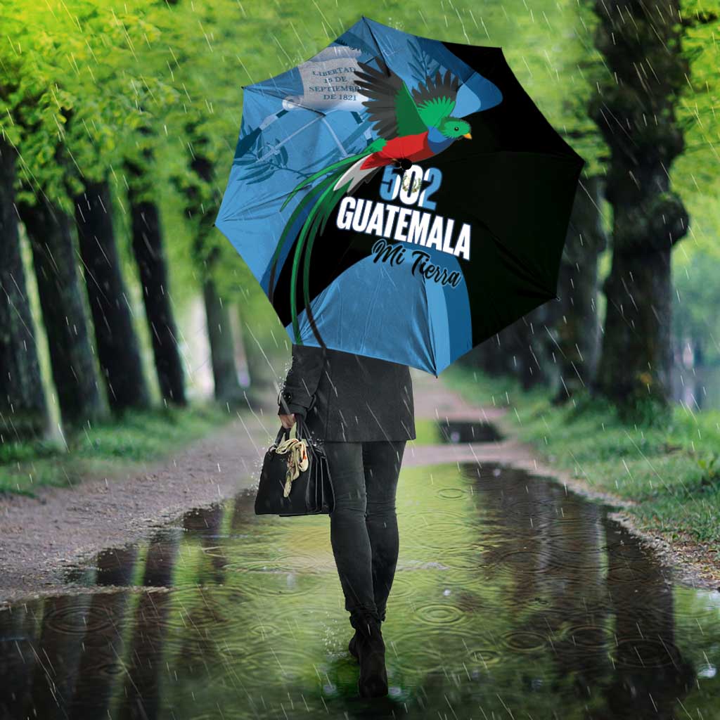 Guatemala Independence Day Umbrella 502 Mi Tierra Resplendent Quetzal - Wonder Print Shop