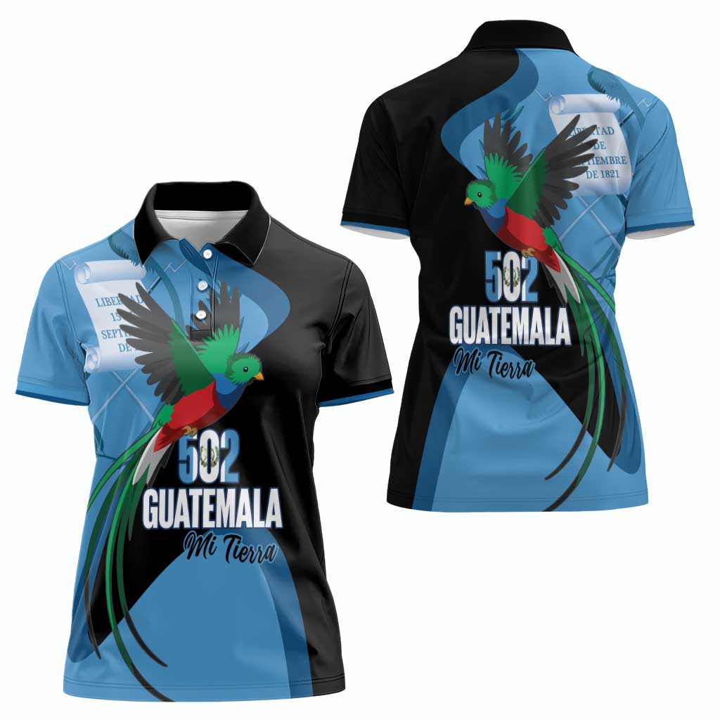 Guatemala Independence Day Women Polo Shirt 502 Mi Tierra Resplendent Quetzal - Wonder Print Shop