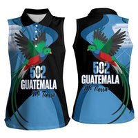 Guatemala Independence Day Women Sleeveless Polo Shirt 502 Mi Tierra Resplendent Quetzal - Wonder Print Shop