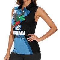 Guatemala Independence Day Women Sleeveless Polo Shirt 502 Mi Tierra Resplendent Quetzal - Wonder Print Shop