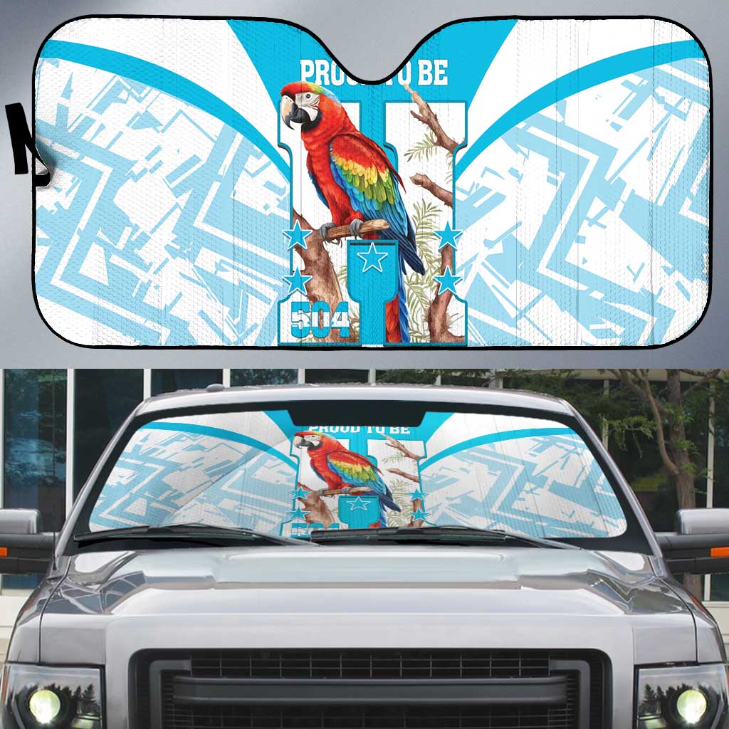 Honduras Independence Day Auto Sun Shade 504 Proud Scarlet Macaw - Wonder Print Shop