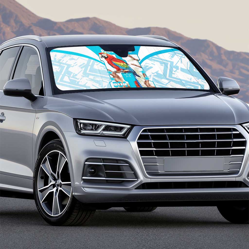 Honduras Independence Day Auto Sun Shade 504 Proud Scarlet Macaw - Wonder Print Shop