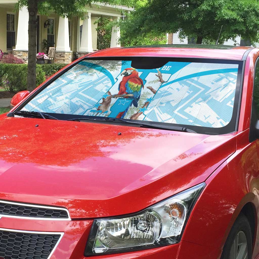 Honduras Independence Day Auto Sun Shade 504 Proud Scarlet Macaw - Wonder Print Shop