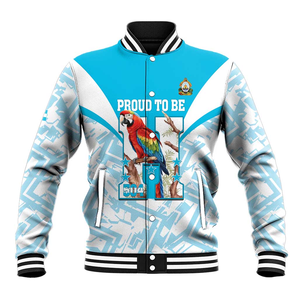Honduras Independence Day Baseball Jacket 504 Proud Scarlet Macaw - Wonder Print Shop