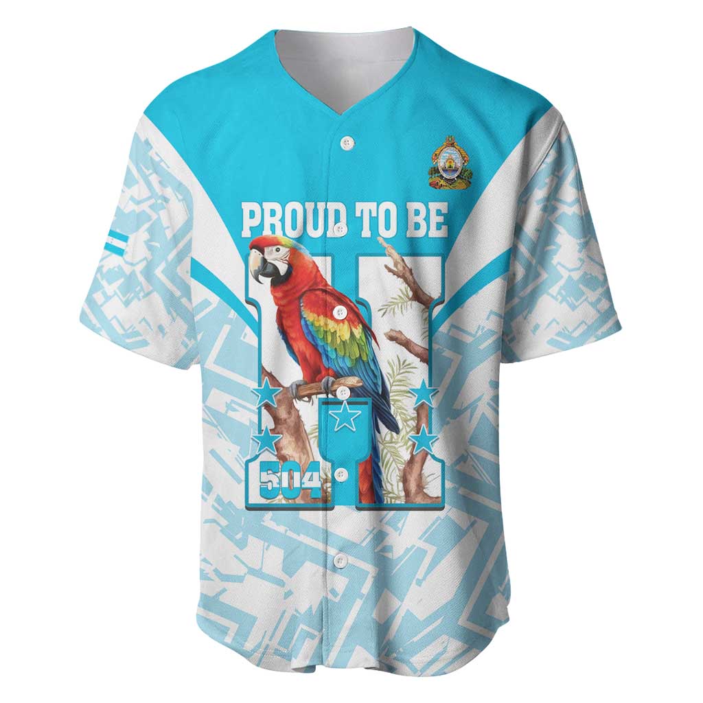 Honduras Independence Day Baseball Jersey 504 Proud Scarlet Macaw - Wonder Print Shop